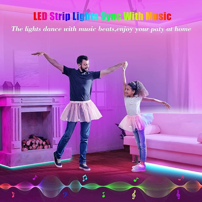 Tenmiro 65.6ft Led Strip Lights Smart Led Light Strips Music Sync Color - Image 4