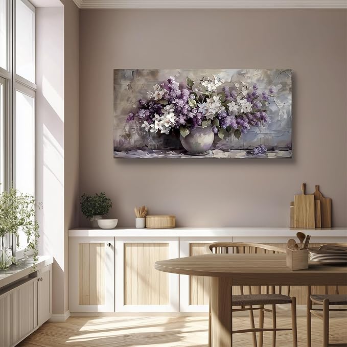 SERIMINO Large Wall Art for Living Room, Still Life Flowers Canvas Prints - Image 2