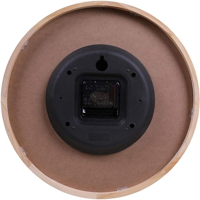 Kesin 12 Inches Wooden Round Silent Wall Clock White Wood Wall Clocks Analog - Image 7