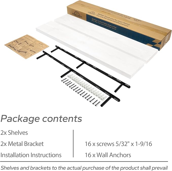 BGMG Floating Shelves for Wall 48 inch Long, Rustic Solid Wooden Deep Wall - Image 7