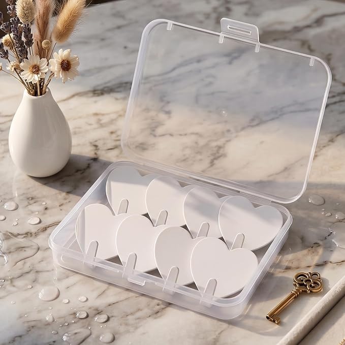 Heart Wall Hooks, 8 Pack, Cute White Decorative Accessories, Purse Hanger - Image 6