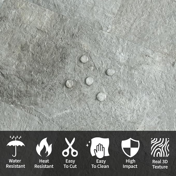 AULIGET 20-Piece Mountain Rock Peel and Stick Backsplash Wall Tiles, Laundry - Image 3