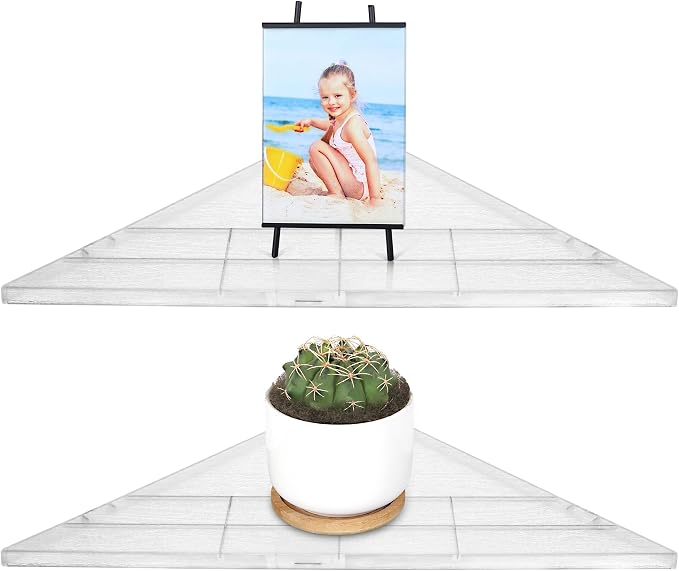 evron Corner Mounting Shelf Set of 2 – Easy to Install Floating Wall Shelves - Image 7