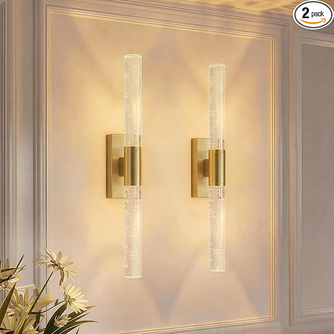 camuucci Battery Operated Wall Sconces Set of 2 Rechargeable Battery Powered by CAMUUCCIWALLSCONCES