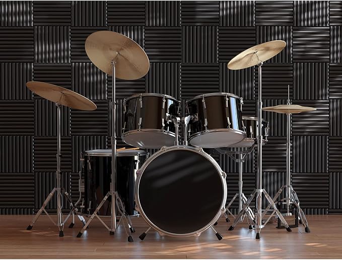 JBER Sound Proof Foam Panels Studio Acoustic Foam Panels, 48 Pack 1" X 12" X - Image 7