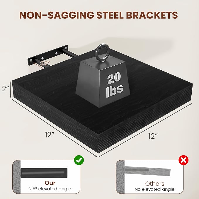 Vivelove 2" Thick Floating Shelves - Image 3