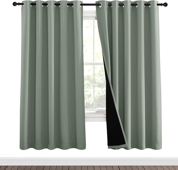 NICETOWN 100% Blackout Window Curtain Panels, Full Light Blocking Drapes - Image 2