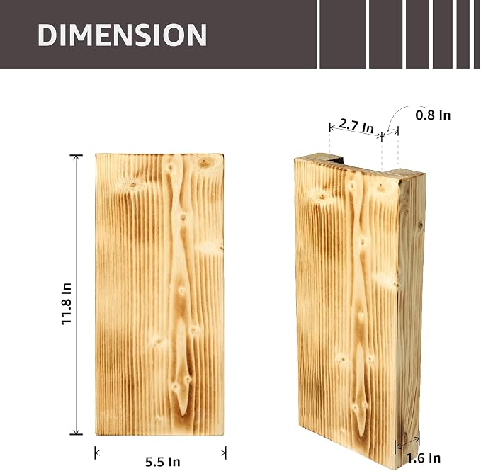Wood Wall Planter Set of 2, Wood Wall Pocket - Image 6