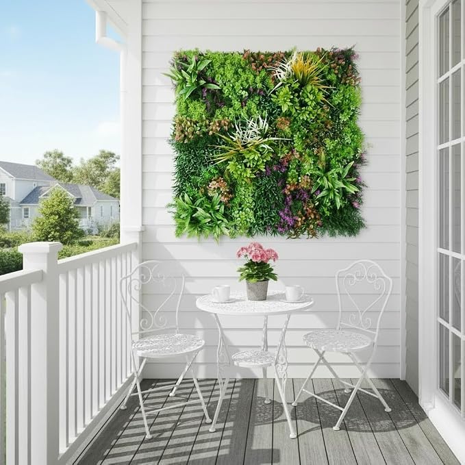 1PC 40"x 40" Artificial Grass for Wall, 3D Faux Boxwood Hedge Panels Green Wall - Image 9