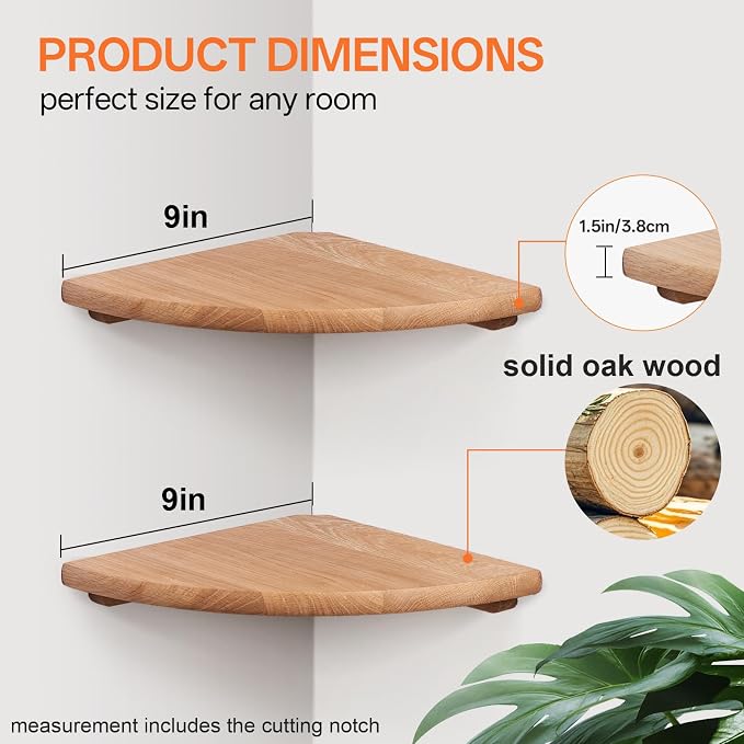 Gieanoo Floating Corner Shelves - Image 7