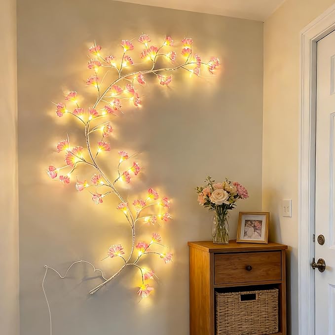 Cherry Blossom Tree Branch Lights: Cherry Blossom Willow Vine Garland - Image 8