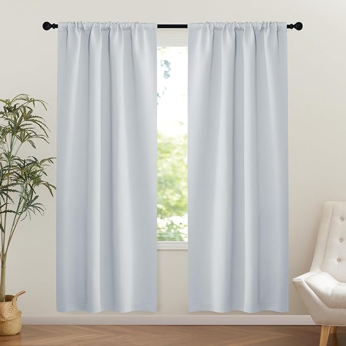 NICETOWN 1 Panel Room Darkening French Door Curtain, Thermal Insulated Front by NICETOWN