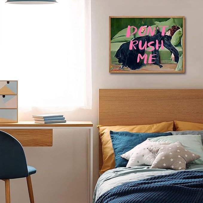 Vintage Eclectic Aesthetic Wall Art Print Don't Rush Me Altered Art Portrait - Image 6
