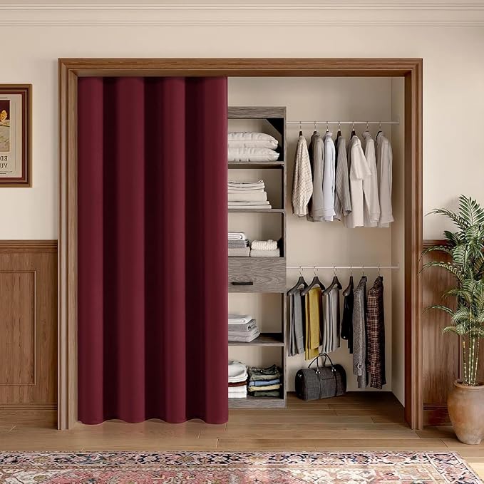 ChrisDowa Burgundyout Curtains 70 inches Wide - Image 7