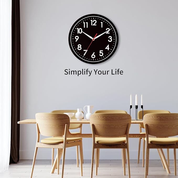 AKCISOT Wall Clock 8 Inch Silent Non-Ticking Modern Clocks Battery Operated - Image 6