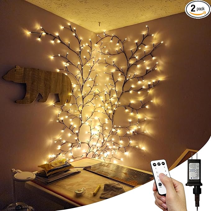 NIDISETPJAS 2Pcs Enchanted Willow Vine Lights by NIDISETPJAS