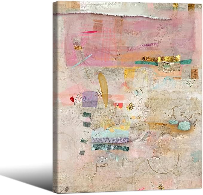 Abstract Modern Watercolor Painting Wall Art Trendy Vibrant Pastel Posters by Medpol