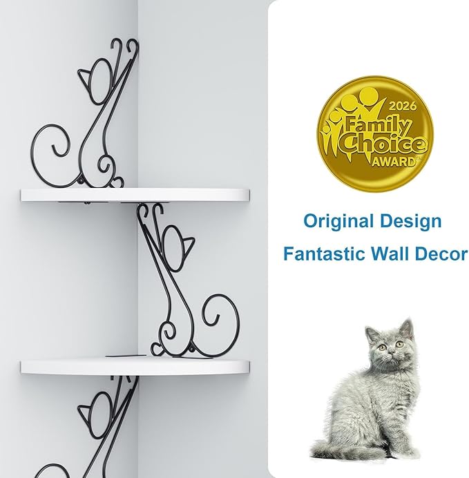 Alsonerbay Floating Corner Wood Shelves, 4 Tier Wall Mounted Rustic Storage - Image 6