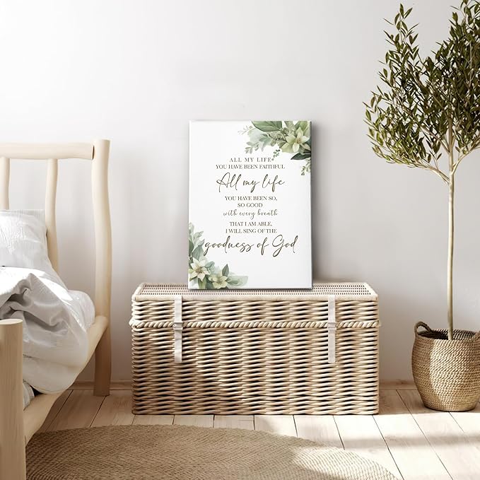 HIWX Christian Wall Decor, All My Life You Have Been Faithful Bible Verse - Image 3