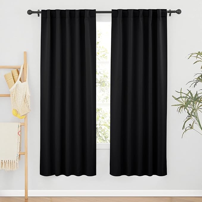 RYB HOME Blackout Curtains for Living Room, Back Tab & Rod Pocket Top by RYBHOME