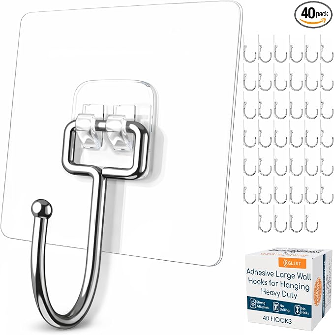 GLUIT Adhesive Large Wall Hooks by GLUIT
