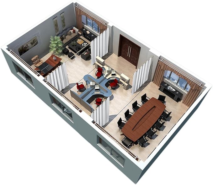 RYB HOME Room Divider Curtains for Bedroom, Thermal Insulated Privacy Ceiling - Image 9