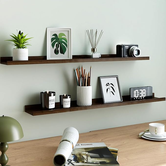 Floating Shelves for Wall Decor, Long Wall Mounted Storage Shelf for Bedroom - Image 2
