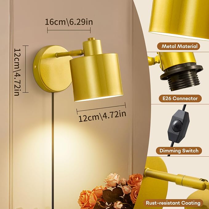 Lightess Plug in Wall Sconce - Image 8