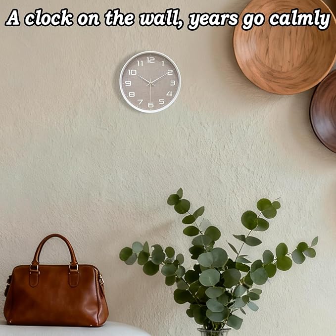8 Inch Modern Wall Clocks Battery Operated - Image 2