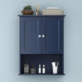 VANIRROR Bathroom Wall Cabinet Navy Blue Over Toilet Storage Cabinets 24x30 in by VANIRROR