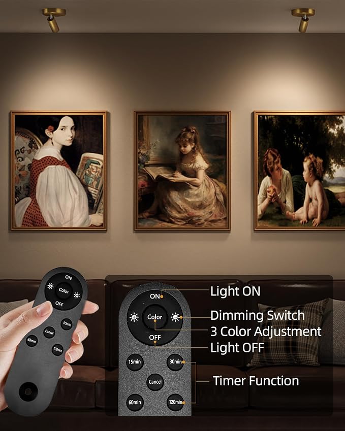 EZVALO LED Spotlight Indoor, 5500mAh Rechargeable Battery-Powered Picture Lights - Image 3