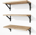 Fixwal Floating Shelves for Wall, Wood Wall Mounted Shelves for Bedroom by Fixwal