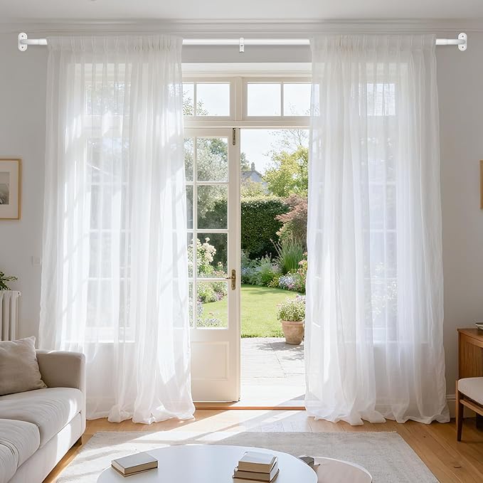 2 Pack Curtain Rods 36-120 Inch, Living Room, Sliding Door - Image 6