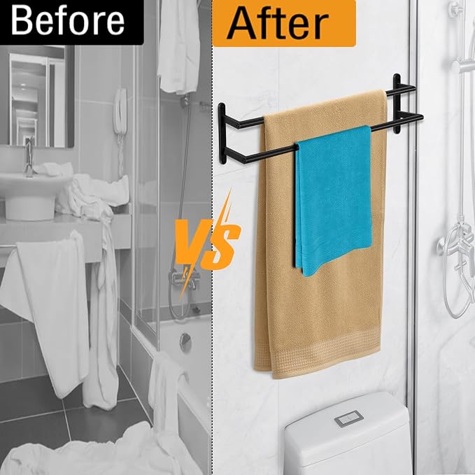32Inch Double Towel Bar, JIAPAIDUO Towel Rack - Image 7