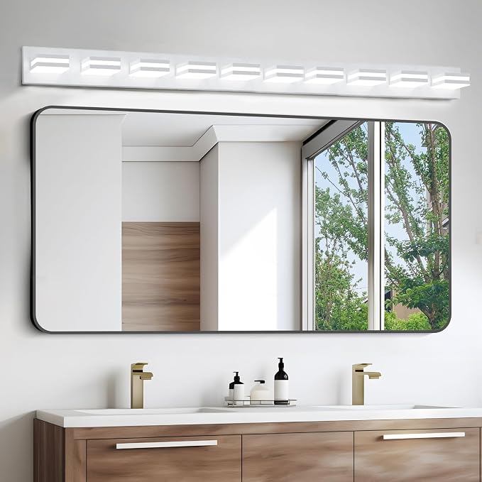 IZORRO LED Modern Bathroom Lights Fixtures, Matte White Acrylic Wall Lighting - Image 6