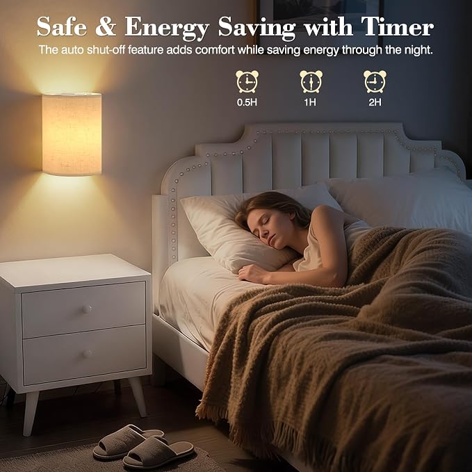 Battery Operated Wall Sconce Set of Two: 10000mAh Wireless Wall Light - Image 8