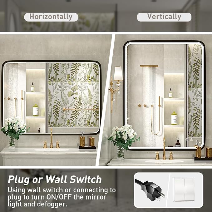 36x28 Inch LED Bathroom Mirror - Image 7