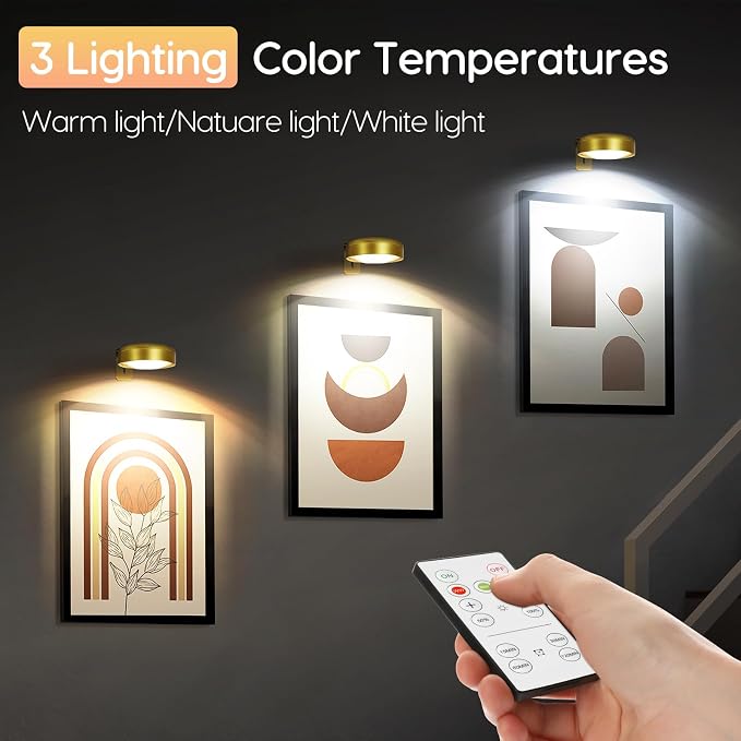 6Pack-Recharge Battery Wall Picture Light - Image 4