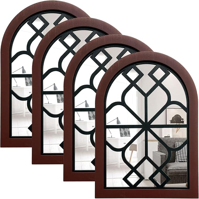 ZEXUIRU 4 Set. Rustic Wall Mirrors by ZEXUIRU