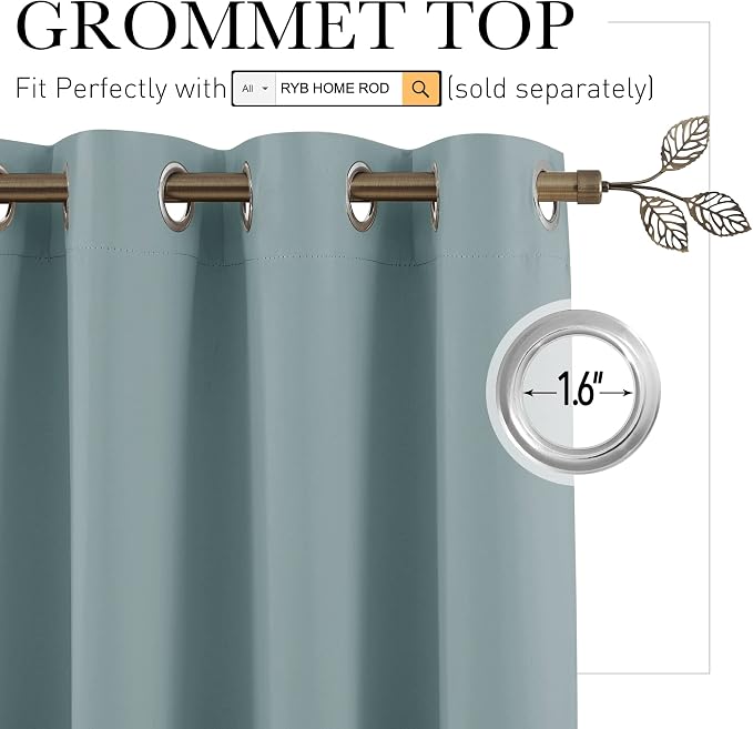 RYB HOME Privacy Room Divider Curtains - Image 2