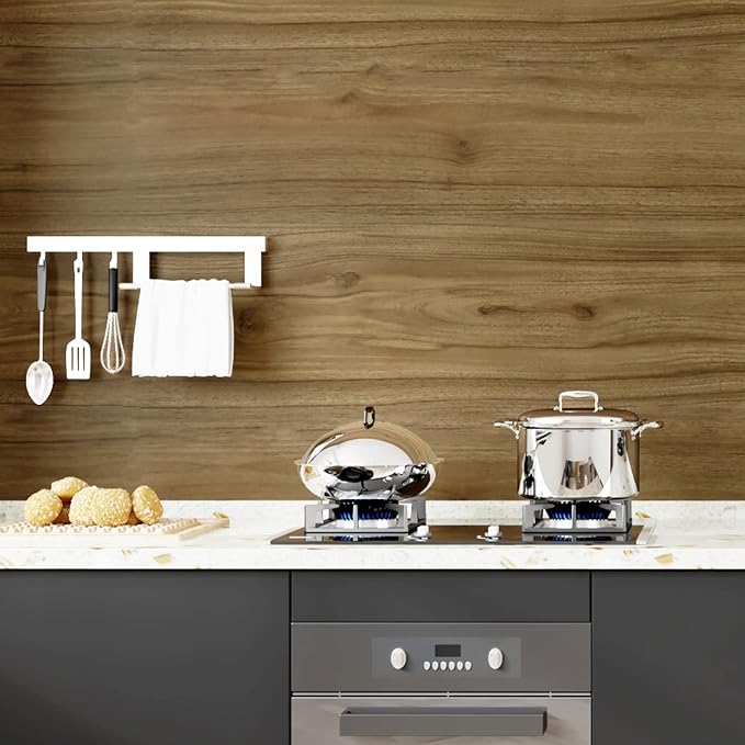 WESTICK Brown Wood Contact Paper Waterproof Kitchen Countertop Peel and Stick - Image 8