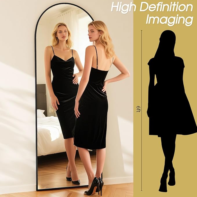 59"x16" Floor Mirror Full Length, Arched Full Length Mirror - Image 5