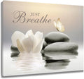 EOBTAIN Zen Stone Framed Wall Art 20x16 Inches Butterfly and Flower Spa by EOBTAIN