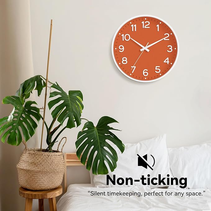 Roymnie Wall Clock, Silent Wall Clocks Battery Operated 8 Inch-Modern Non - Image 4