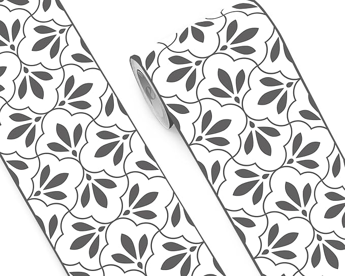 FLFK Wallpaper Border Black and White Patterns Peel and Stick Wall Border Self by FLFK
