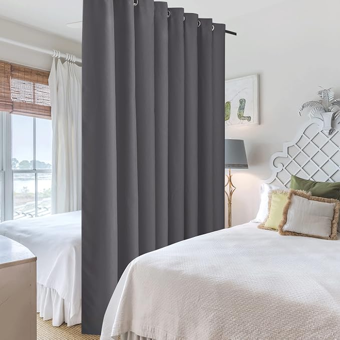 RYB HOME Extra Wide Curtains for Divider Room Separation Soundproof Temporary - Image 4