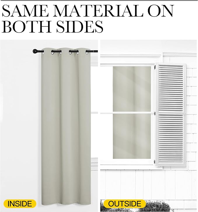 NICETOWN Thermal Insulated Grommet Room Darkening Curtains/Draperies/Panels - Image 5