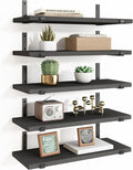 Fixwal Wall Shelves, Width 4.7 Inches Black Floating Shelves by Fixwal