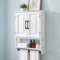 Bathroom Wall Cabinet, Adjustable Shelf & Towel Bar–Over Toilet Storage by Elnure