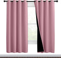 NICETOWN Crystal Pink Full Shade Curtain Panels, Pair of Thermal Insulated & by NICETOWN